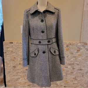 Loft wool coat herringbone